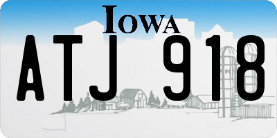IA license plate ATJ918