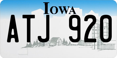 IA license plate ATJ920