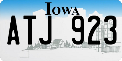 IA license plate ATJ923