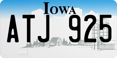 IA license plate ATJ925