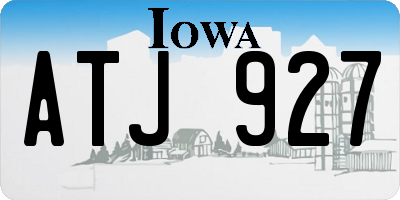 IA license plate ATJ927