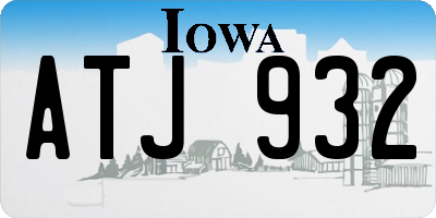 IA license plate ATJ932