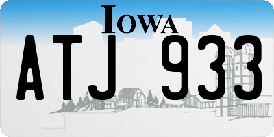 IA license plate ATJ933
