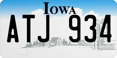 IA license plate ATJ934