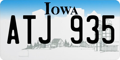 IA license plate ATJ935