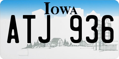 IA license plate ATJ936