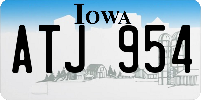 IA license plate ATJ954