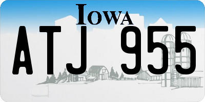 IA license plate ATJ955