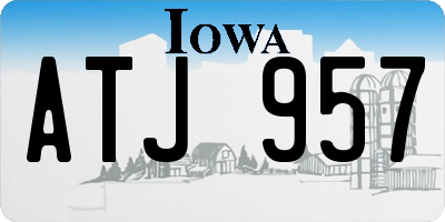 IA license plate ATJ957