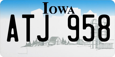 IA license plate ATJ958