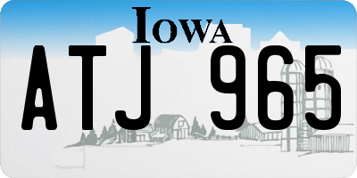 IA license plate ATJ965