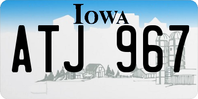 IA license plate ATJ967