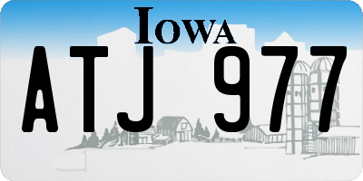 IA license plate ATJ977