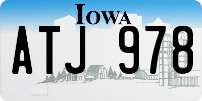 IA license plate ATJ978