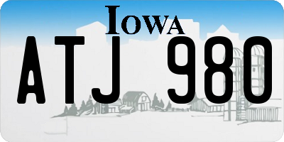 IA license plate ATJ980