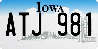 IA license plate ATJ981