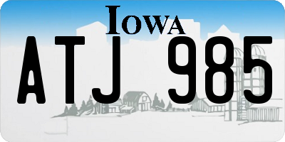 IA license plate ATJ985