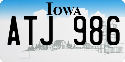 IA license plate ATJ986