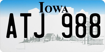 IA license plate ATJ988