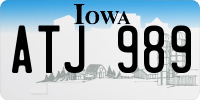 IA license plate ATJ989
