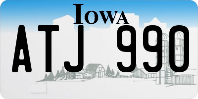 IA license plate ATJ990