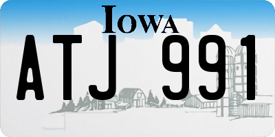 IA license plate ATJ991