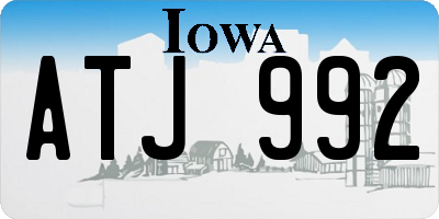 IA license plate ATJ992