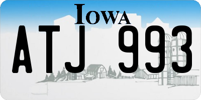 IA license plate ATJ993