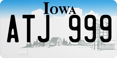 IA license plate ATJ999