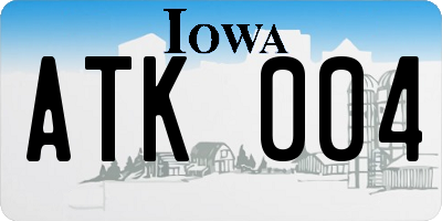IA license plate ATK004