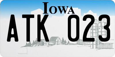 IA license plate ATK023