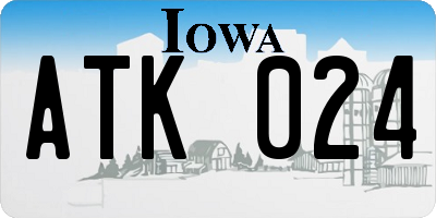 IA license plate ATK024