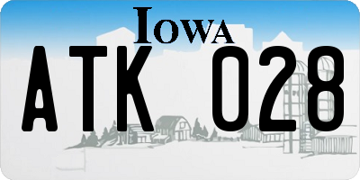 IA license plate ATK028