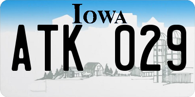 IA license plate ATK029