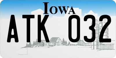 IA license plate ATK032