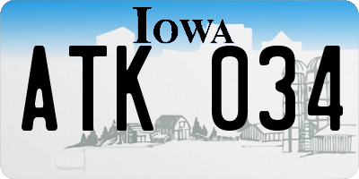IA license plate ATK034