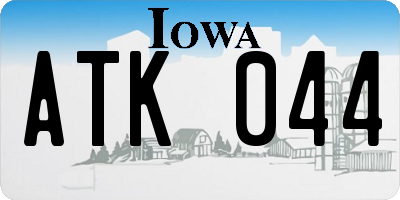 IA license plate ATK044