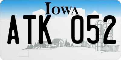 IA license plate ATK052