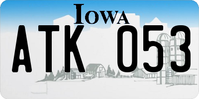 IA license plate ATK053