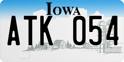 IA license plate ATK054