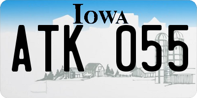 IA license plate ATK055