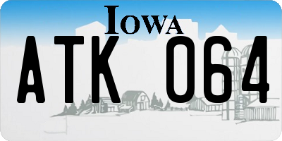 IA license plate ATK064