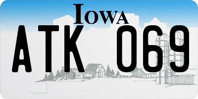IA license plate ATK069