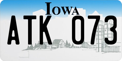 IA license plate ATK073