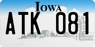 IA license plate ATK081
