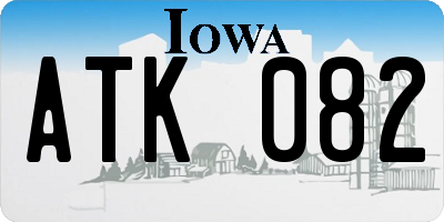 IA license plate ATK082