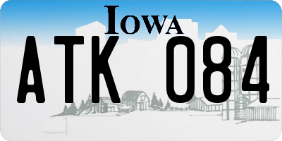 IA license plate ATK084