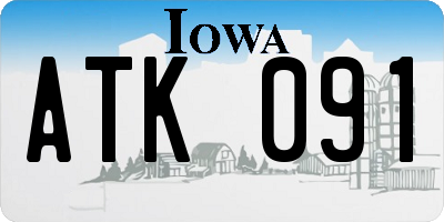 IA license plate ATK091