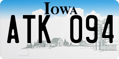 IA license plate ATK094