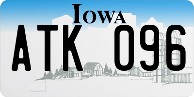 IA license plate ATK096